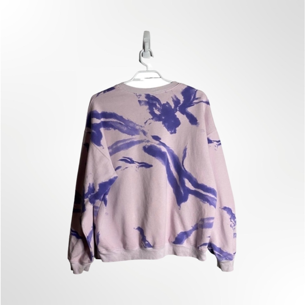 Wild Fable Oversized Women's/Unisex Lilac Marble Crewneck Sweatshirt NWT Size M - Picture 2 of 4